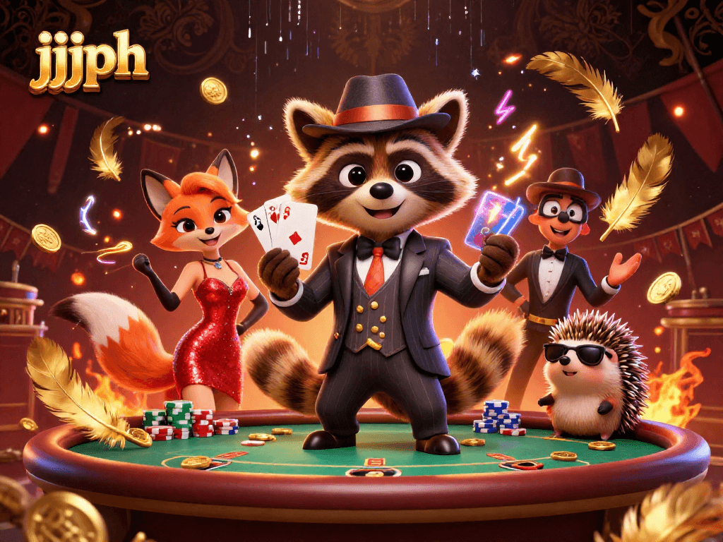 Ang jjjph ay nag-aalok ng kahanga-hangang poker na karanasan kasama ang chic na raccoon at kaakit-akit na fox.