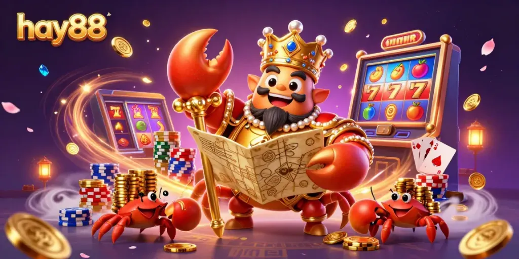 Join the thrill of hay88 with vibrant slot machines and a treasure-filled casino atmosphere.