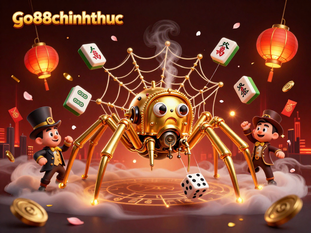 Engage with the thrilling atmosphere of go88chinhthuc's 3D steampunk casino illustration.
