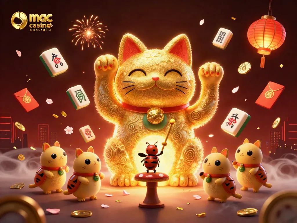 Experience exciting gameplay at mac casino australia with vibrant graphics and rich symbols in this illustration.
