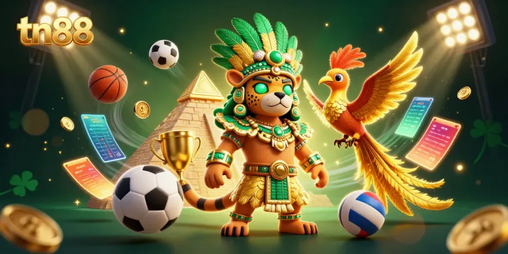 Experience thrilling gaming excitement with tn88's vibrant casino scene, featuring dynamic sports elements.