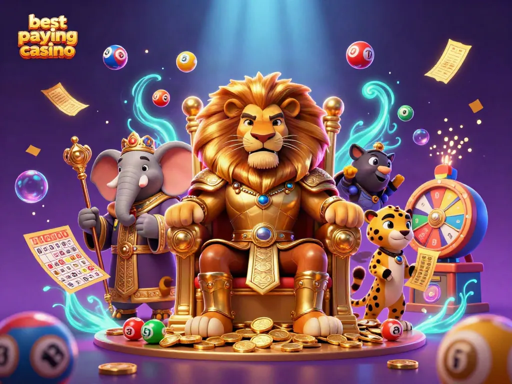 Experience the excitement at the best paying online casino with fantastical creatures and vibrant lottery action.