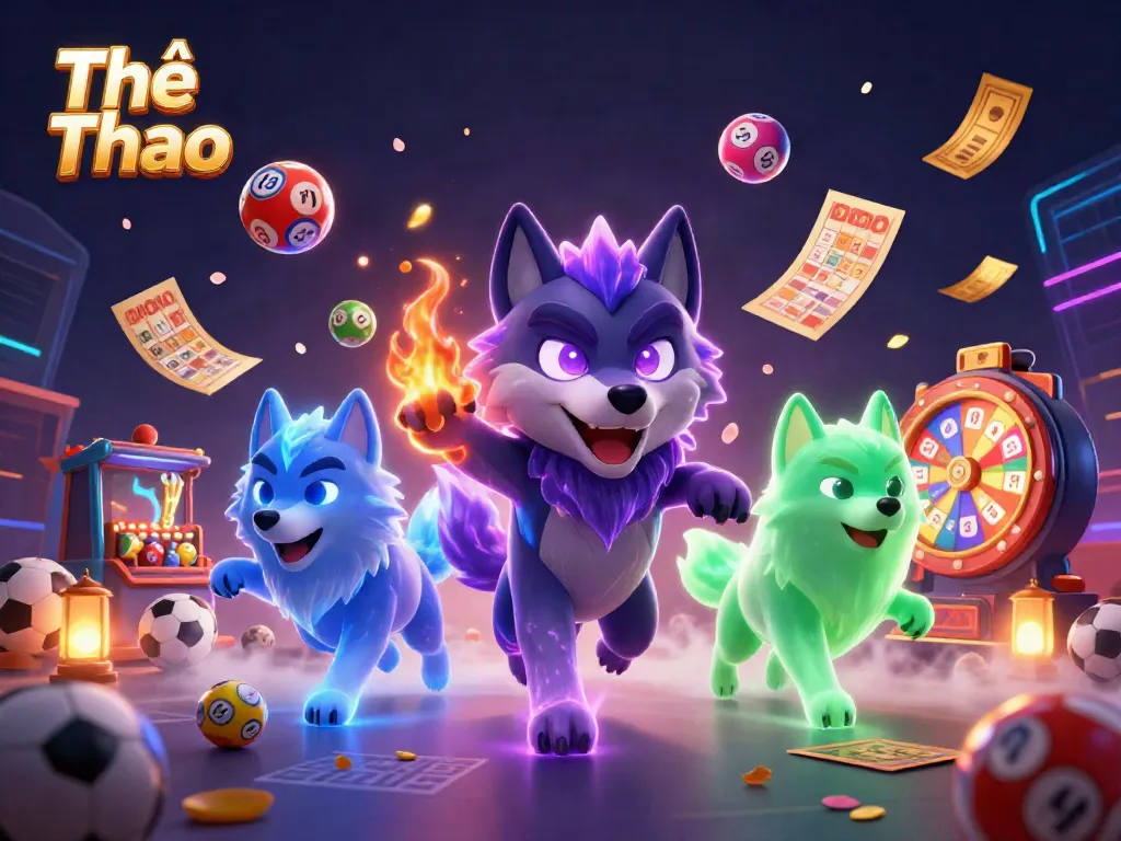 Experience the thrill of Thể Thao with dynamic sports betting elements and captivating wolf characters.