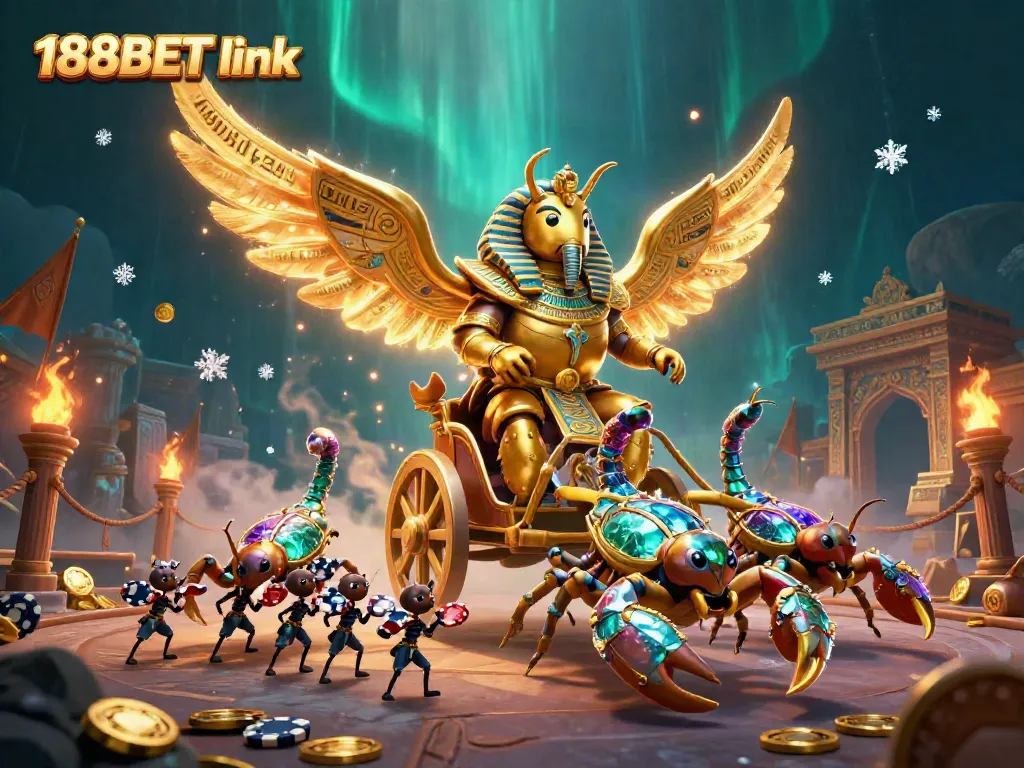 Experience the thrill of winning with 188BET link in this vibrant casino-themed illustration.