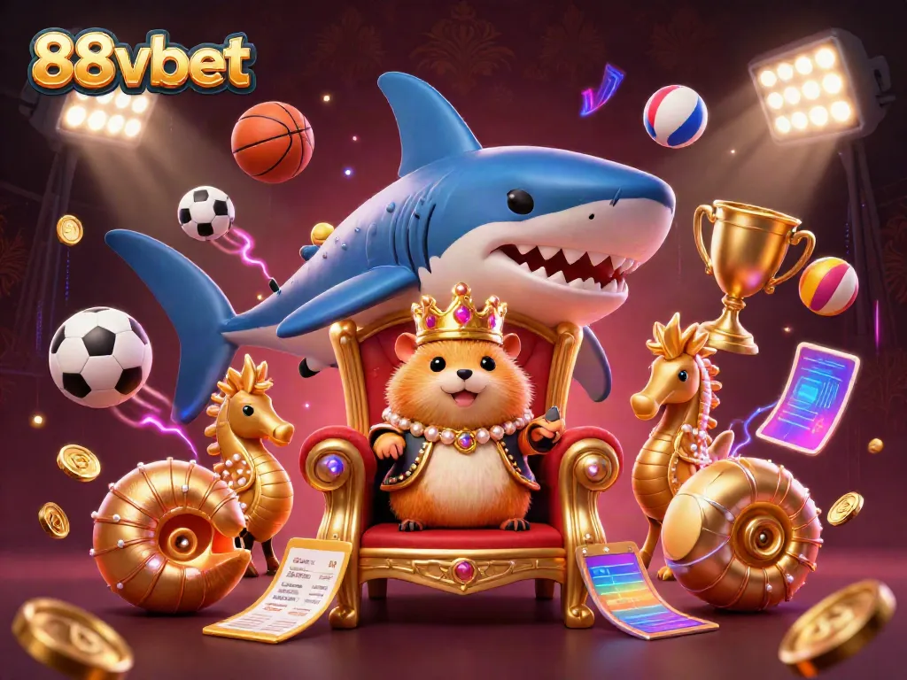 Experience exhilarating gameplay at 88vbet with a vibrant 3D illustration showcasing the gaming adventure.