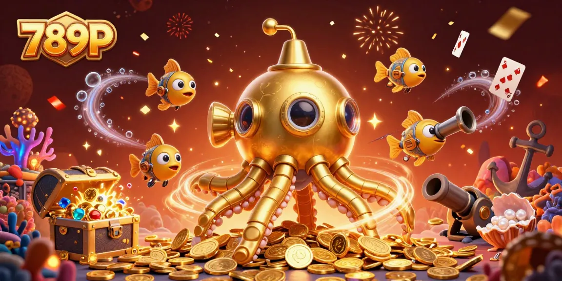 Engage with 789P's thrilling underwater casino adventure through vibrant 3D illustration.