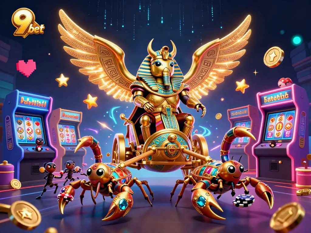 Experience thrilling bets at 9 bet with colorful 3D casino elements and vibrant characters.